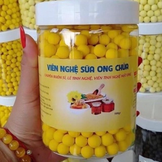 Viên tinh bột nghệ mật ong hộp 500g