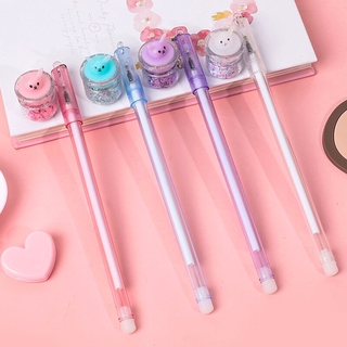 1 Cái Hoạt Hình Gấu Động Vật Dễ Thương Sáng Tạo Quicksand Thỏ Mặt Dây Chuyền Gel Bút Trái Tim Cô Gái Sinh Viên Kỳ Thi Chữ Ký Bút Dụng Cụ Viết