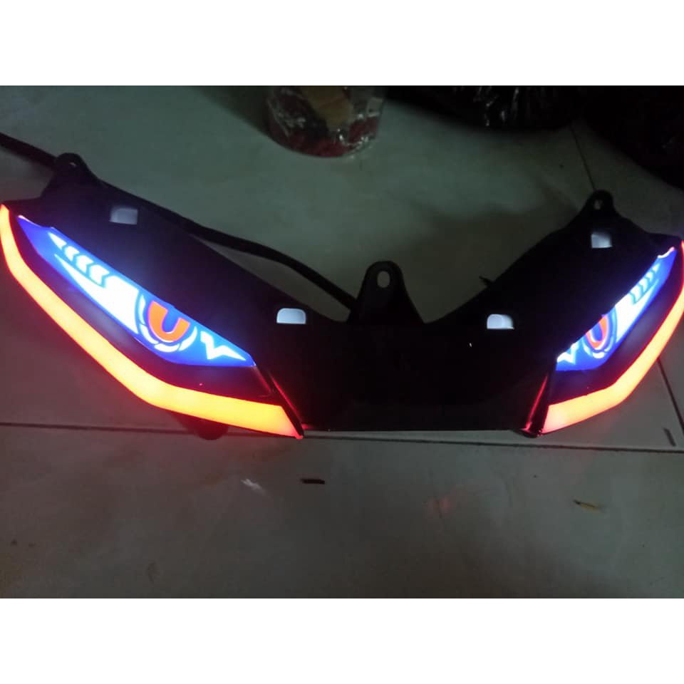 Đemi audi  1 màu mắt cáo.lưới tổ ong gắn exciter 150