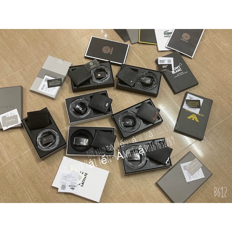 sét ví và thắt lưng hàng cao cấp  full hộp thẻ túi giấy như hình( ảnh Thật )