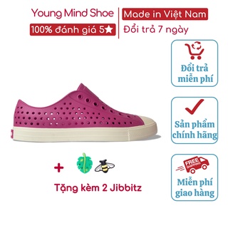 Giày nhựa Young Mind dành cho nam và nữ để đi mưa, đi biển, đi bộ đế cao su chống trơn trượt xuất xứ Việt Nam màu hồng