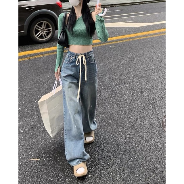 Quần suông mài dây cạp