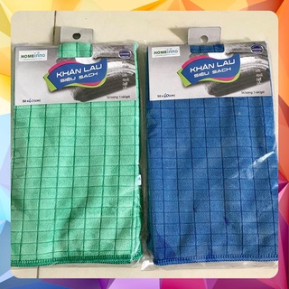 Combo 2 Khăn Lau Siêu Sạch Đa Năng Caro KT:50x60 Homeinno