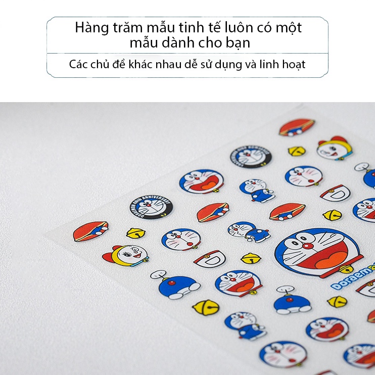 Sticker nail hoạt hình trang trí móng