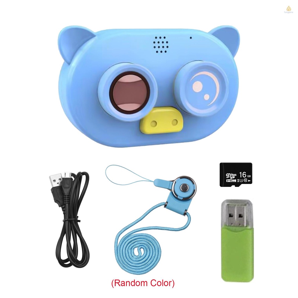 Máy ảnh kỹ thuật số 1080P bằng silicon mềm độ phân giải cao màn hình 2 inch kèm dây đeo thẻ TF cho bé
 | BigBuy360 - bigbuy360.vn