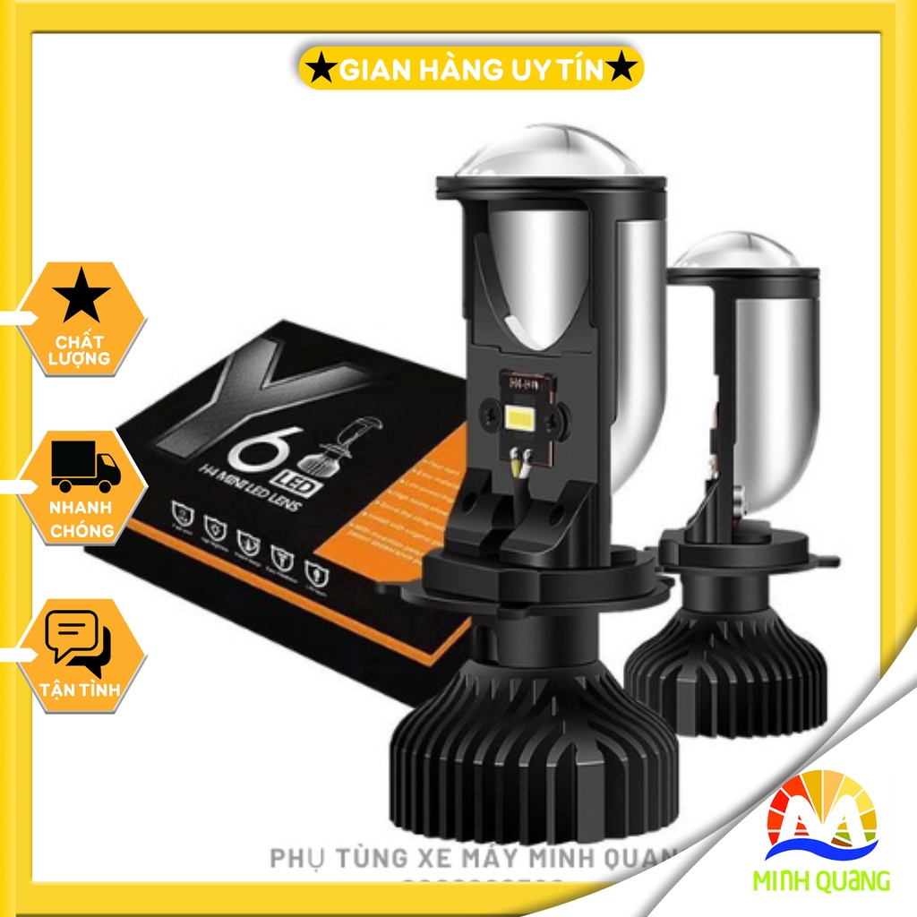 Đèn Led Y6 có độ sáng cao, phù hợp với nhiều loại xe - Công suất 37W ( Hàng Mới Về )⚡
