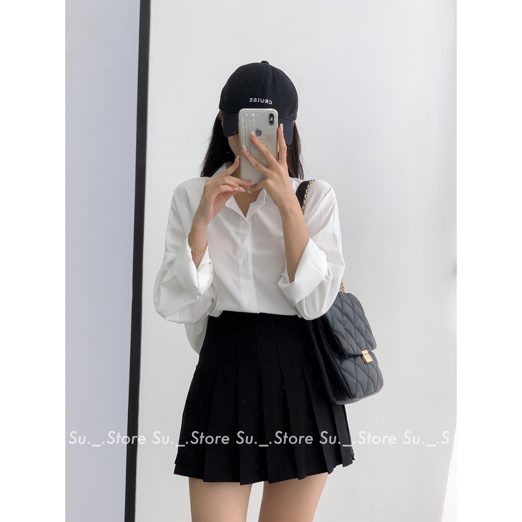 Áo sơ mi voan dài tay 1 túi trước A2021 SUSTORE