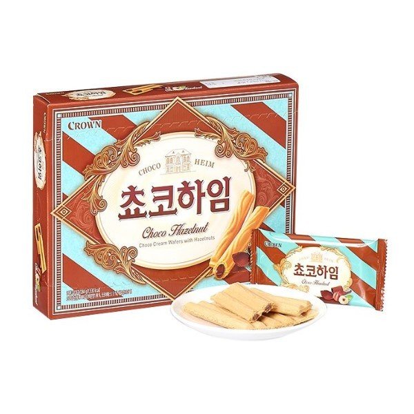Bánh quy crown choco Heim Hazelnut Hàn Quốc Xin Chào Korea Mart