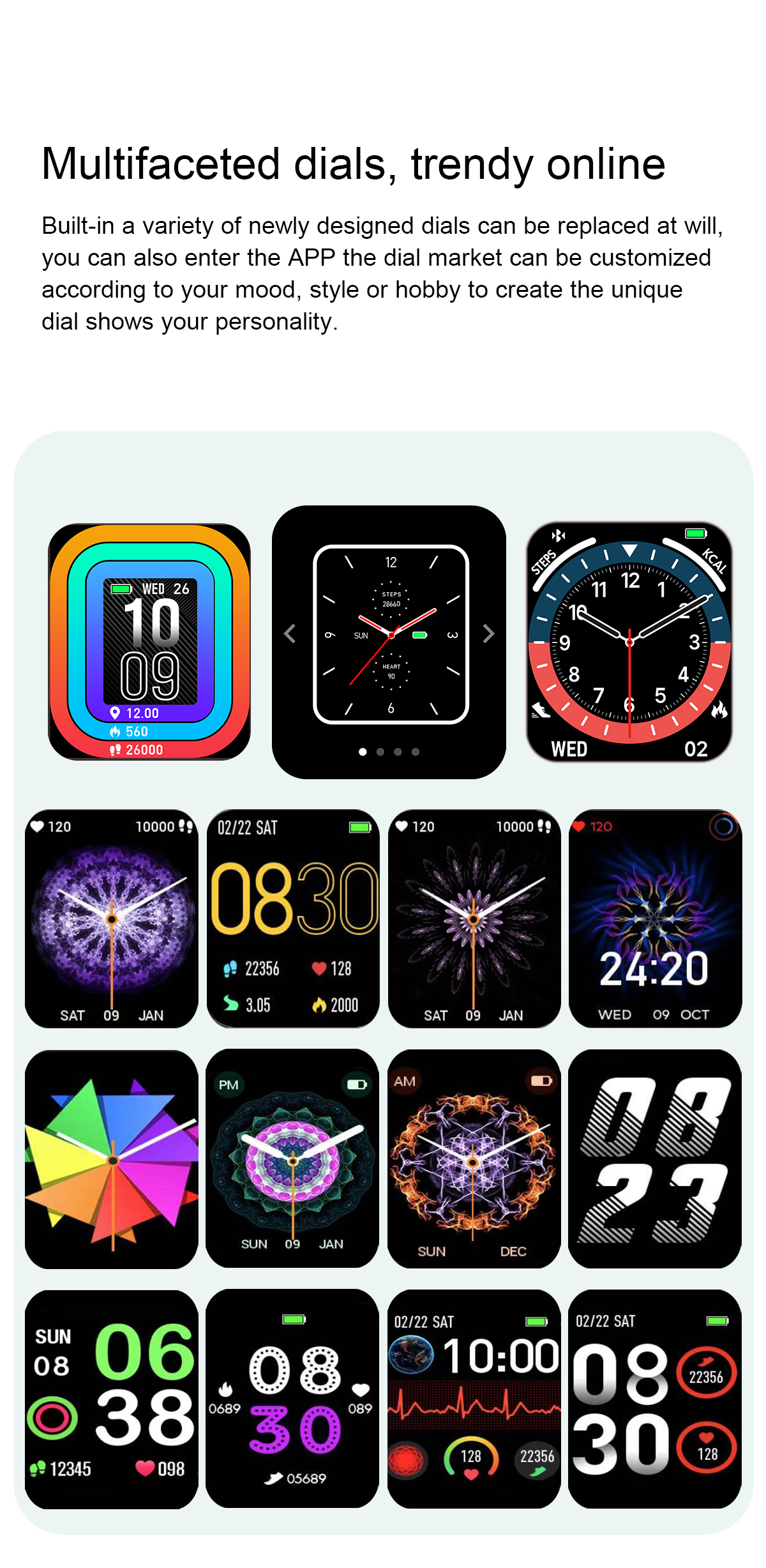 Đồng Hồ Thông Minh LYKRY T42 Toàn Màn Hình 1.7 Inch Hỗ Trợ Gọi Qua Bluetooth Chống Thấm Nước IP67 Đo Nhịp Tim