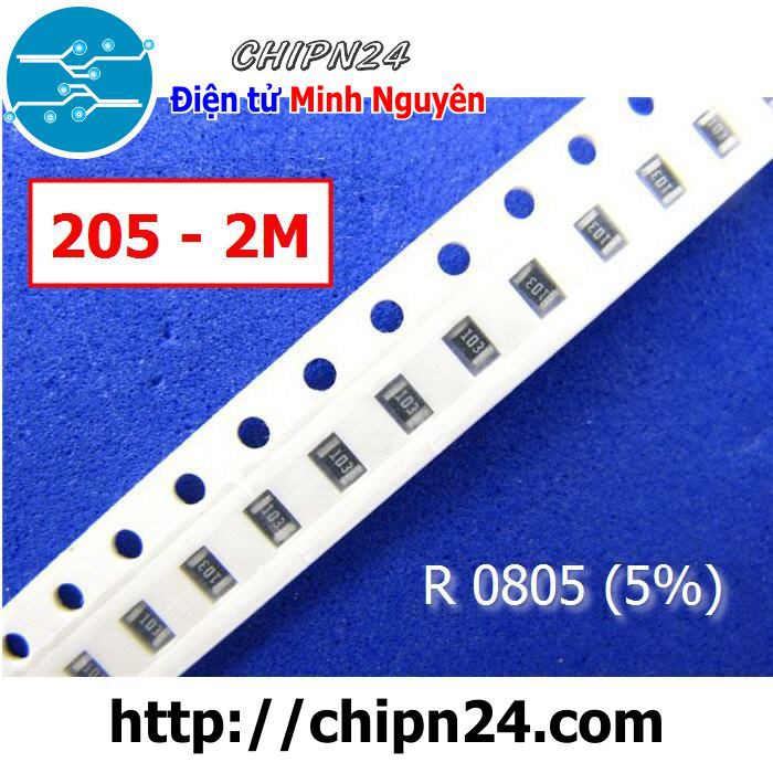 [20 CON] Điện Trở dán SMD 0805 2M (5%)