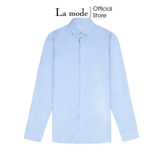 Áo Sơmi Nam Dài Tay Hàn Quốc Nam Nữ Dáng Ôm Sơ Mi Nam Trắng Cổ Bẻ Vải Lụa Thái Chống Nhăn Chống Xù - La mode