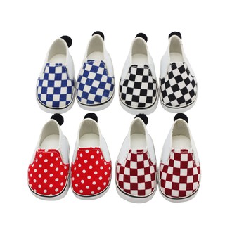 Giày Vans sọc caro cho doll 20cm