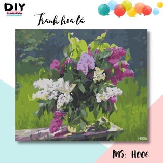 Tranh tô màu theo số diy tranh số hóa hoa diy h006