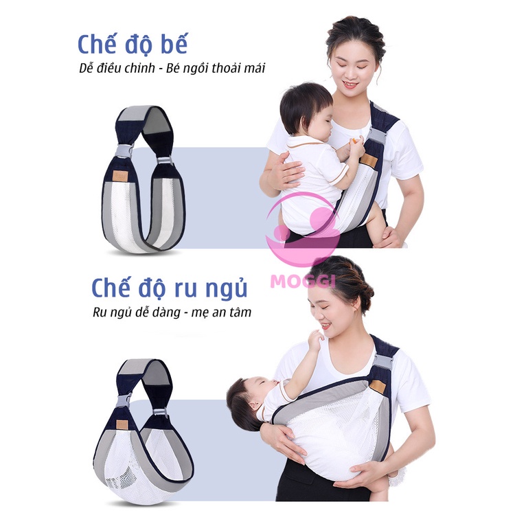 Địu Lưới Cho Em Bé Dạng Lưới Siêu Thoáng Khí Gọn Gàng An Toàn Tiện Lợi