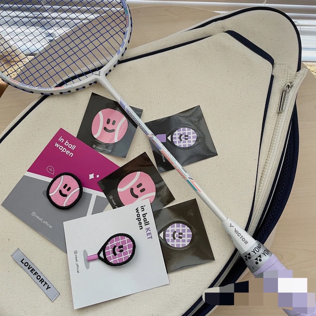 Túi Xách tennis Đeo Vai Vải canvas Viền Xanh Dương Mượt Mà Hàn Quốc LOVEFORTY