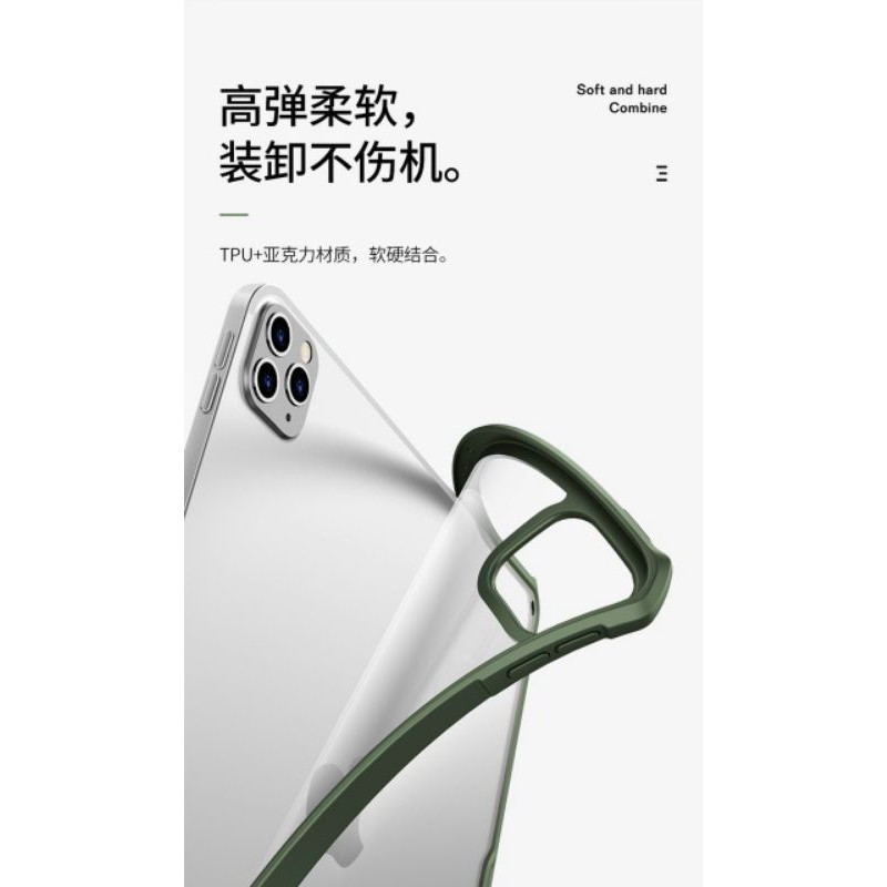 Ốp lưng iPad pro 11 inch 2021 /9.7 2018/ 10.2/ pro 11 2020/ 12.9 2020 XUNDD Beatle Series viền nhựa trong suốt chống sốc | BigBuy360 - bigbuy360.vn