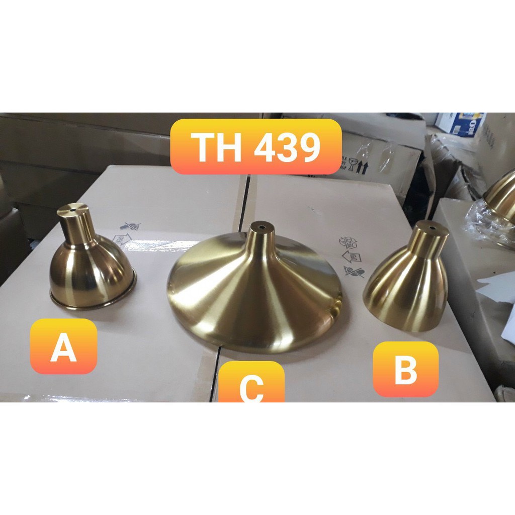 Đèn thả chao sắt mạ đồng