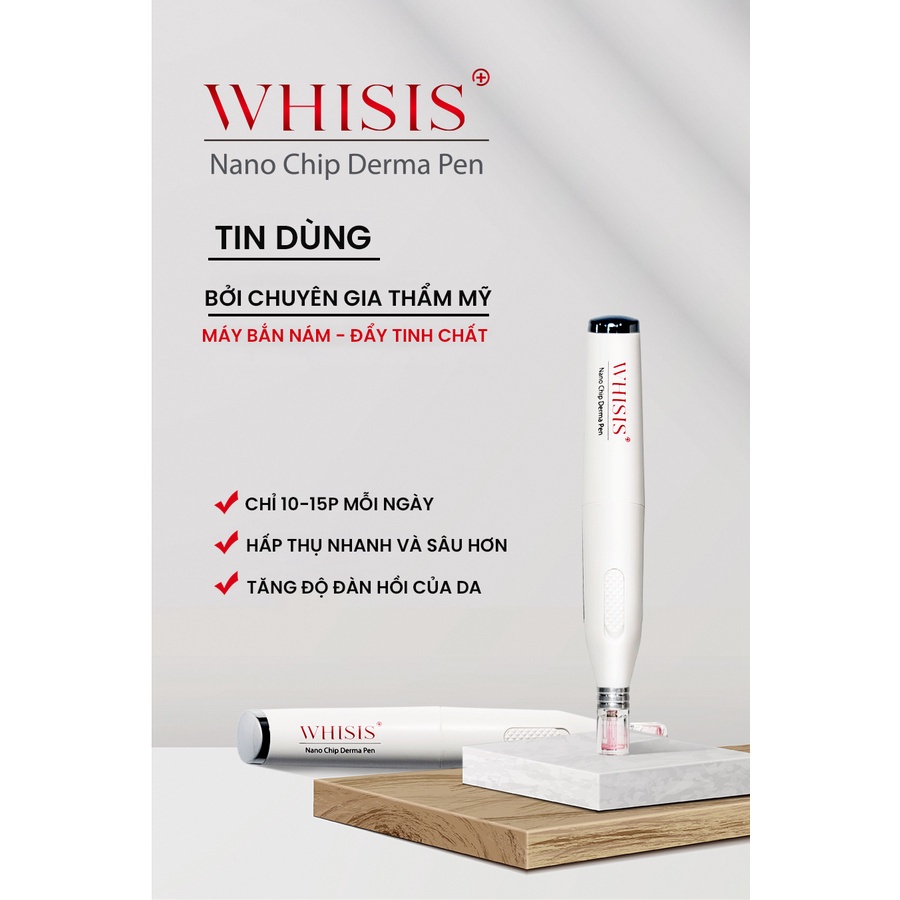 Máy Đẩy Tinh Chất WHISIS Nano Chip Derma Pen Xóa Mờ Sạm Nám, Tái Tạo Da 3W056