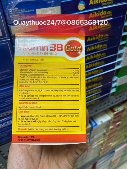 VIÊN UỐNG BỔ SUNG VITAMIN B1 B6 B12 (100 viên)
