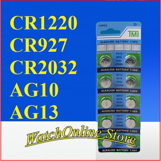 Pin cúc áo LR44 AG13 LR41 AG10 CR2032 CR1220 CR927