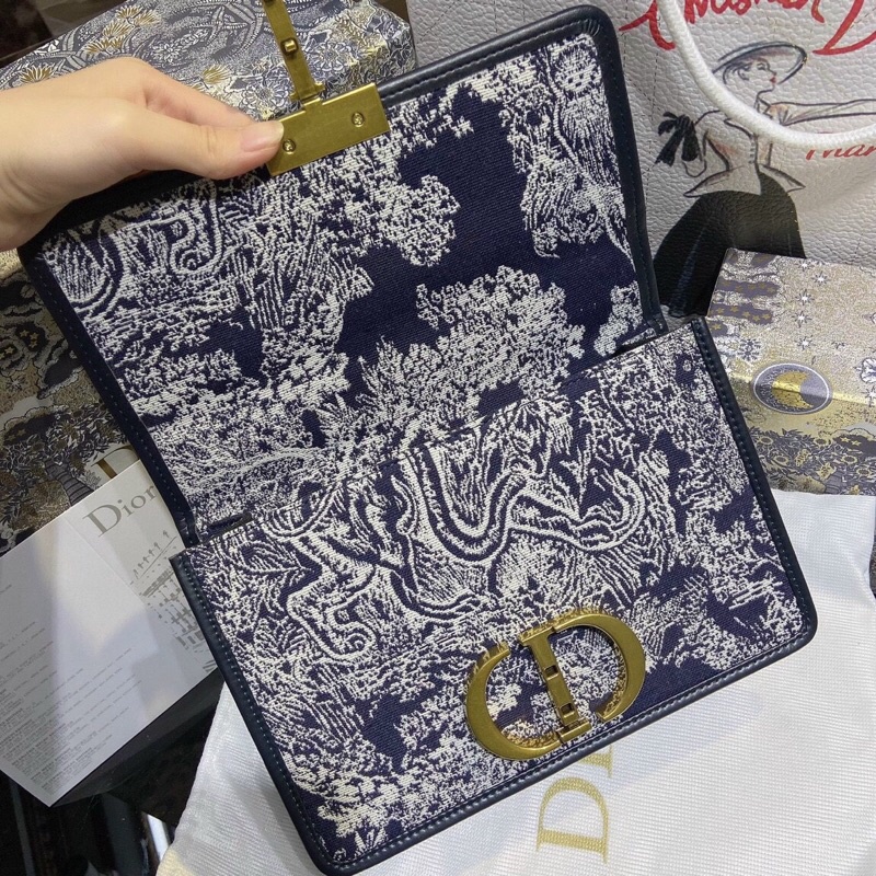 Túi xách nữ Dior thổ cẩm thêu 3D - Dior thêu hoạ tiết siêu sang - CD 30 Montaine full box