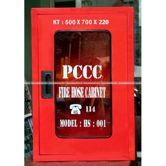 Tủ đựng thiết bị PCCC  bằng sắt ngoài trời có máy che