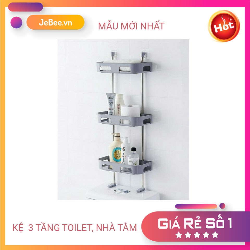 KỆ  3 TẦNG TRÊN TOILET, NHÀ TẮM MẪU MỚI  - BẢO HÀNH LỖI 1 ĐỔI 1