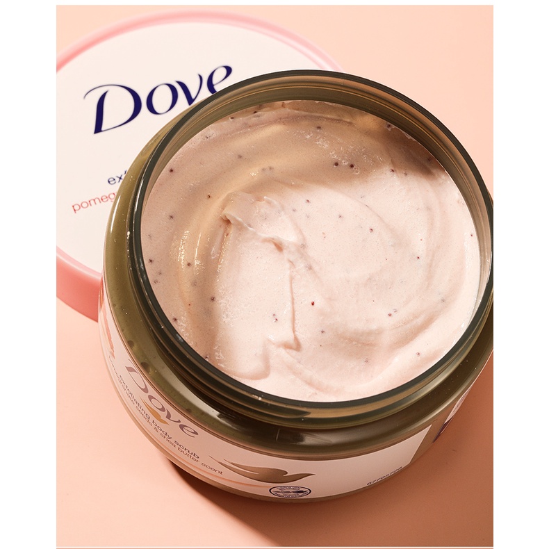 Tẩy da chết Dove Exfoliating Body Polish bản Đức/Mỹ, tẩy tế bào chết toàn thân Dove