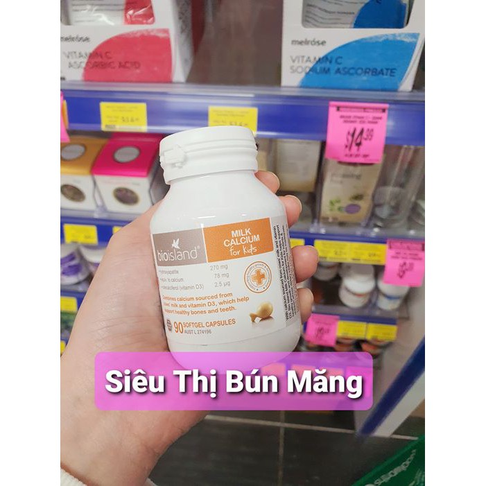 viên uống Bioisland Milk Calcium for kid