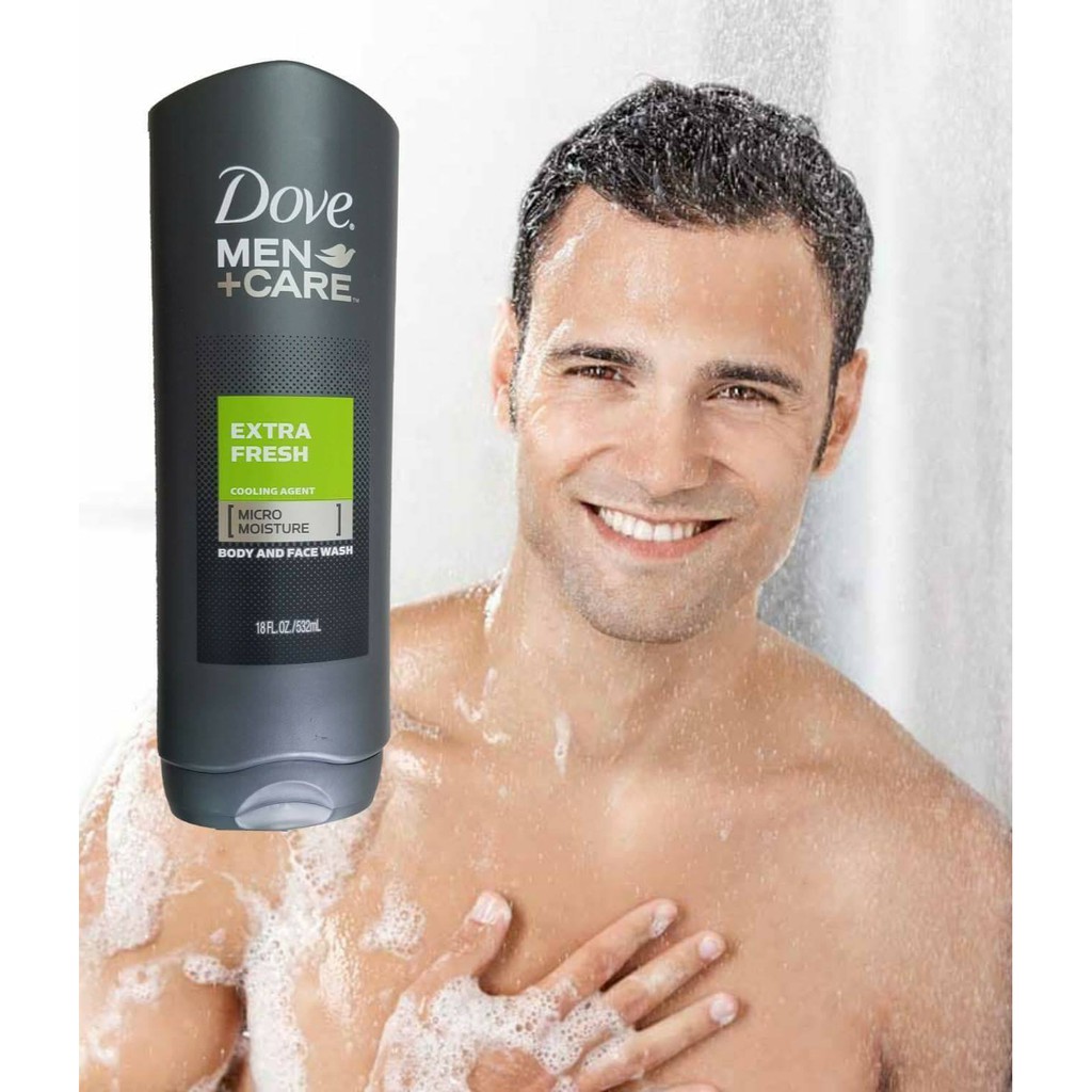 Sữa Tắm & Rửa Mặt 2 In 1 Dove Men Care Extra Fresh 532ml Mỹ