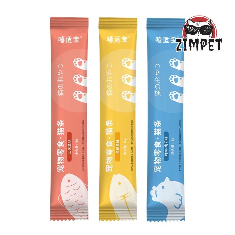 Súp thưởng cho mèo Catsnack dạng thanh lẻ 15gr - Súp thưởng cho mèo thơm ngon bổ dưỡng - Đồ ăn vặt cho mèo - Zimpet