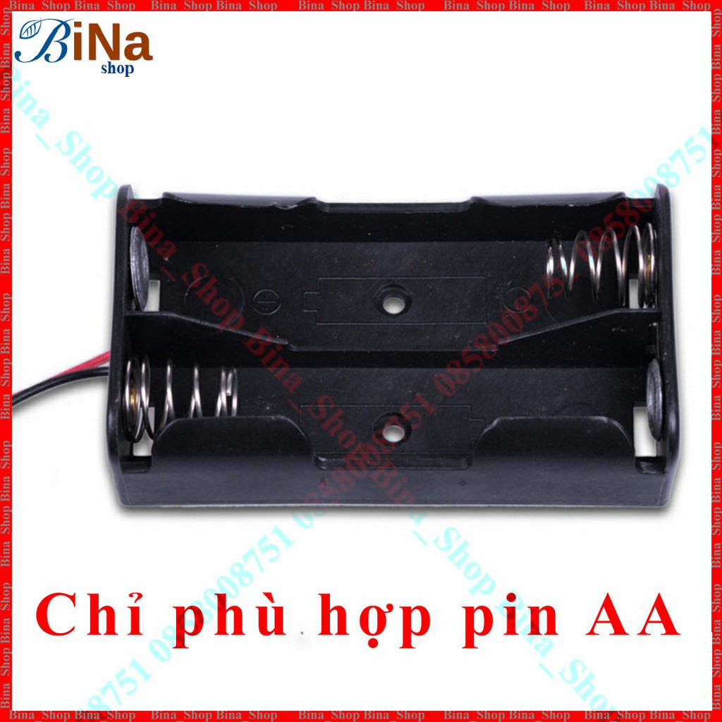 Đế gắn pin AA 1.5v Đế pin AA 1 ngăn/2 ngăn/ 3 ngăn có dây