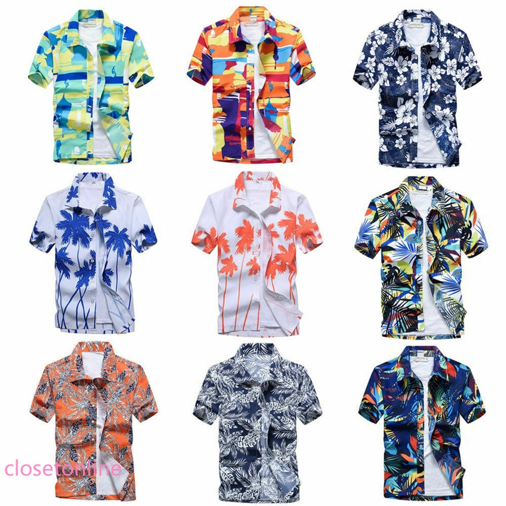 Áo sơ mi ngắn tay in họa tiết thời trang mùa hè dành cho nam | BigBuy360 - bigbuy360.vn