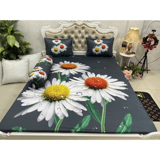 Drap thun lạnh 5D cao cấp mẫu hoa ( 7 màu)