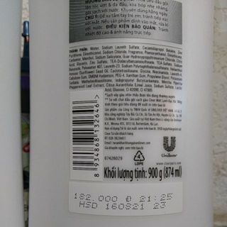 Dầu gội Clear 900g bạc hà