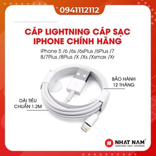Cáp sạc iPhone 7,8,X,Xsmax zin bóc máy - Bảo Hành 12 Tháng