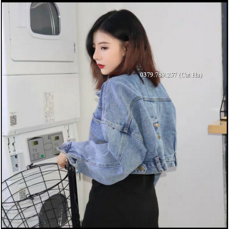 Áo khoác jean nữ BB cao cấp form dưới 58Kg Basic trơn 2 BB57