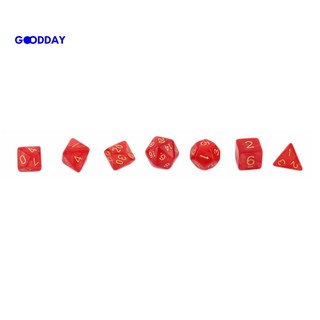 7Pcs KTV Polyhedral Numbers Dice Dragons Game Educational Toy