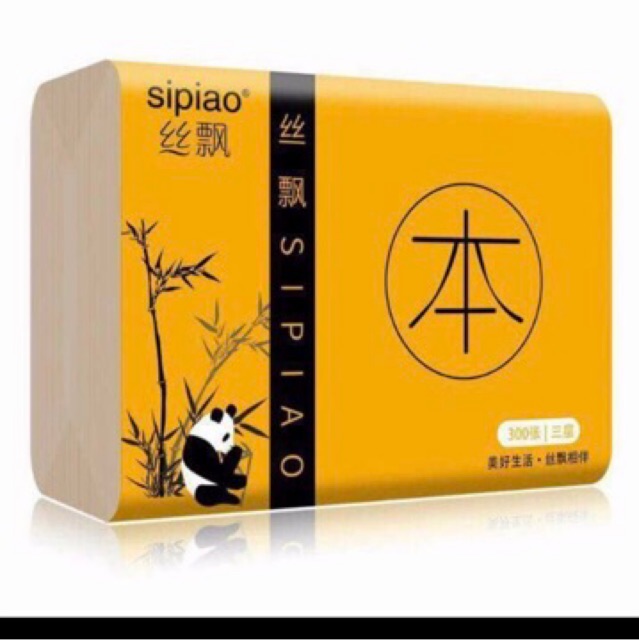 Gói giấy ăn sợi tre Sipao không tẩy trắng