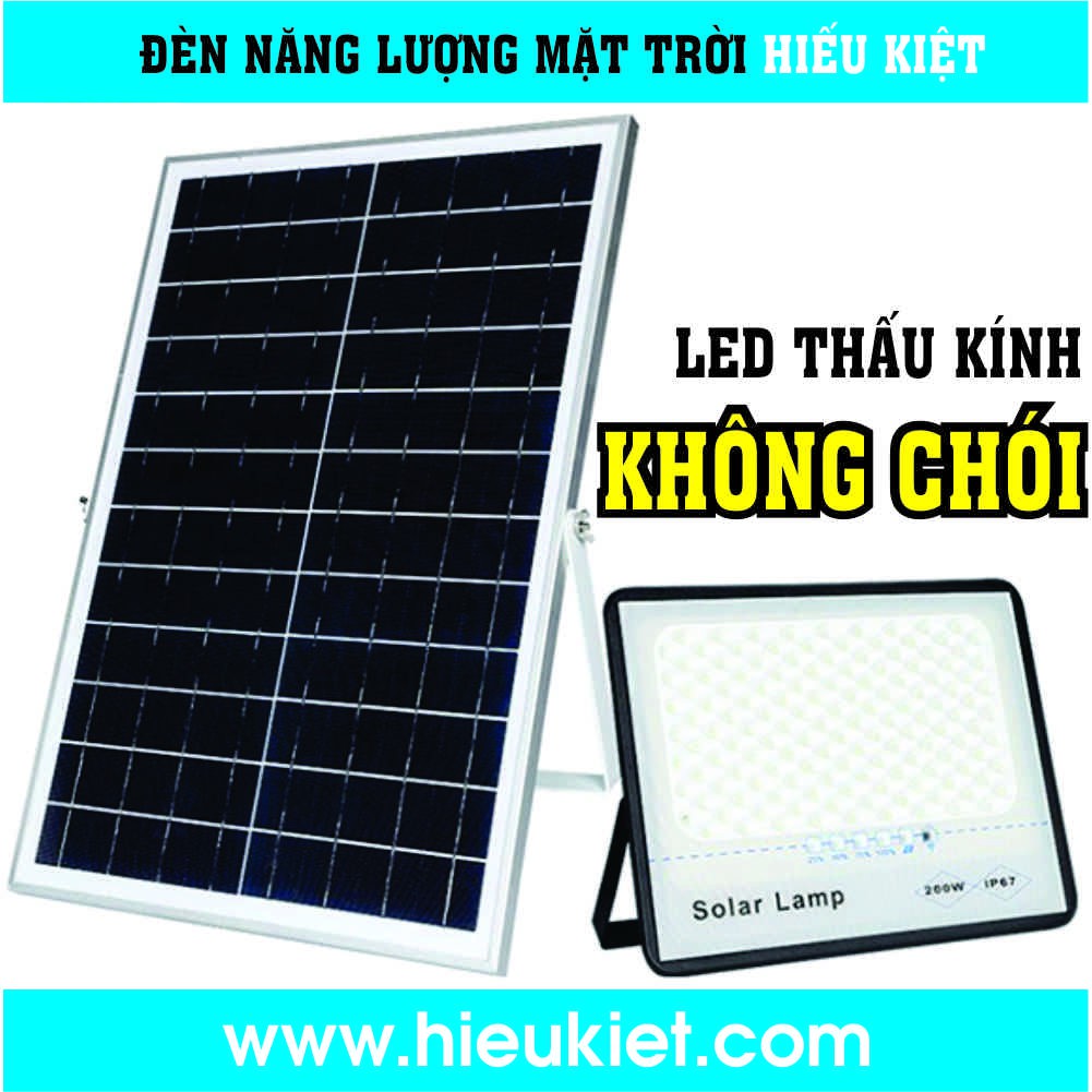 Đèn Năng Lượng Mặt Trời 300W - Tấm Pin Lớn (tấm pin gắn trên mái nhà)