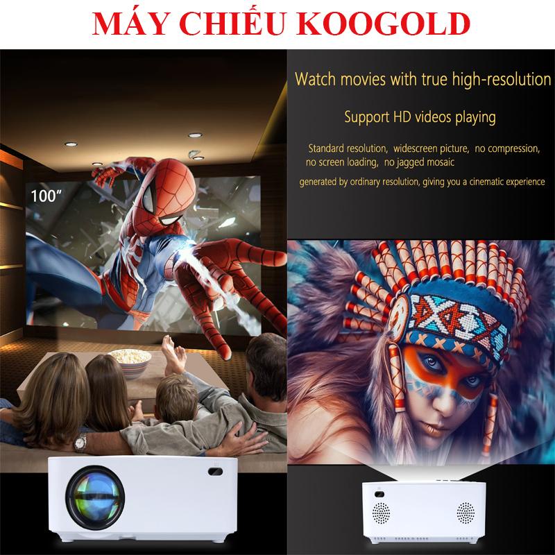 Máy Chiếu Koogold Thiết Kế Nhỏ Gọn, Tiện Dụng Đa Chức Năng, Độ Phân Giải Full HD 1080 Sắc Nét Từng Khung Hình