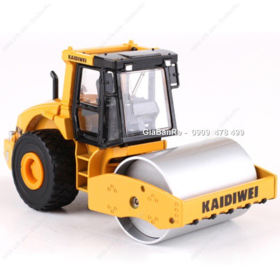 Mô Hình Xe Sắt Xe Lu Công Trình Trục Sắt 2 Bánh Hơi Tỉ Lệ 1:50 - Kdw - Vàng - 9930