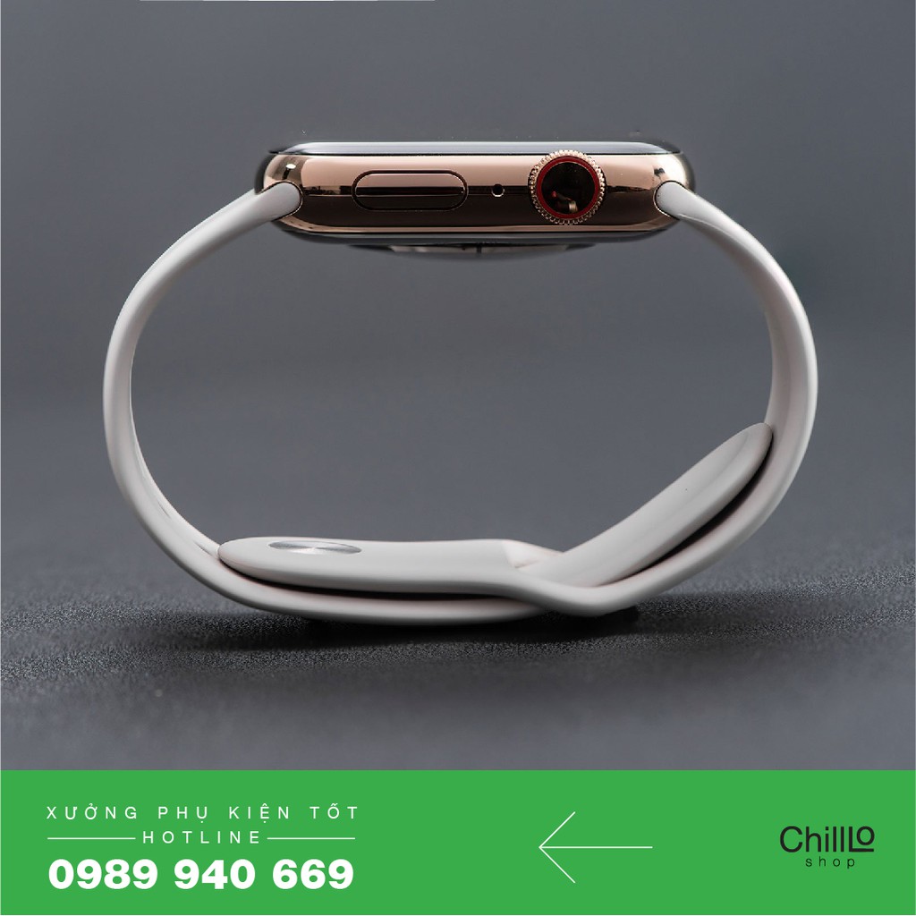 Dây Đeo Apple Watch Cao Su Cao Cấp - Phụ Kiện Đồng Hồ Thông Minh Apple Watch Dây Đeo Silicon Size 38mm/ 40mm/ 42mm/ 44mm