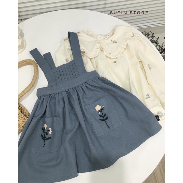 Chân váy yếm cho bé