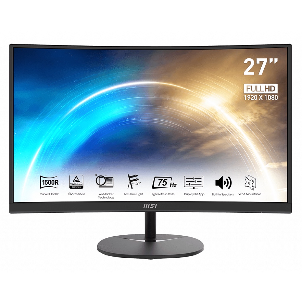 Màn Hình cong chuyên game LCD 27″ MSI Pro MP272C FHD 75Hz full viền - Hàng chính hãng bảo hành 36 tháng