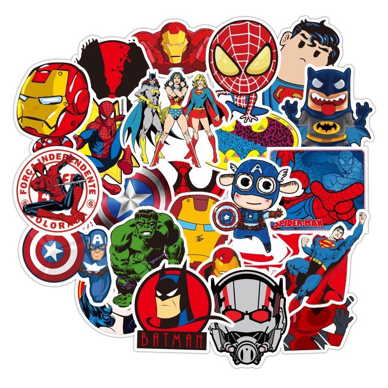 Set 50 sticker PVC Marvel