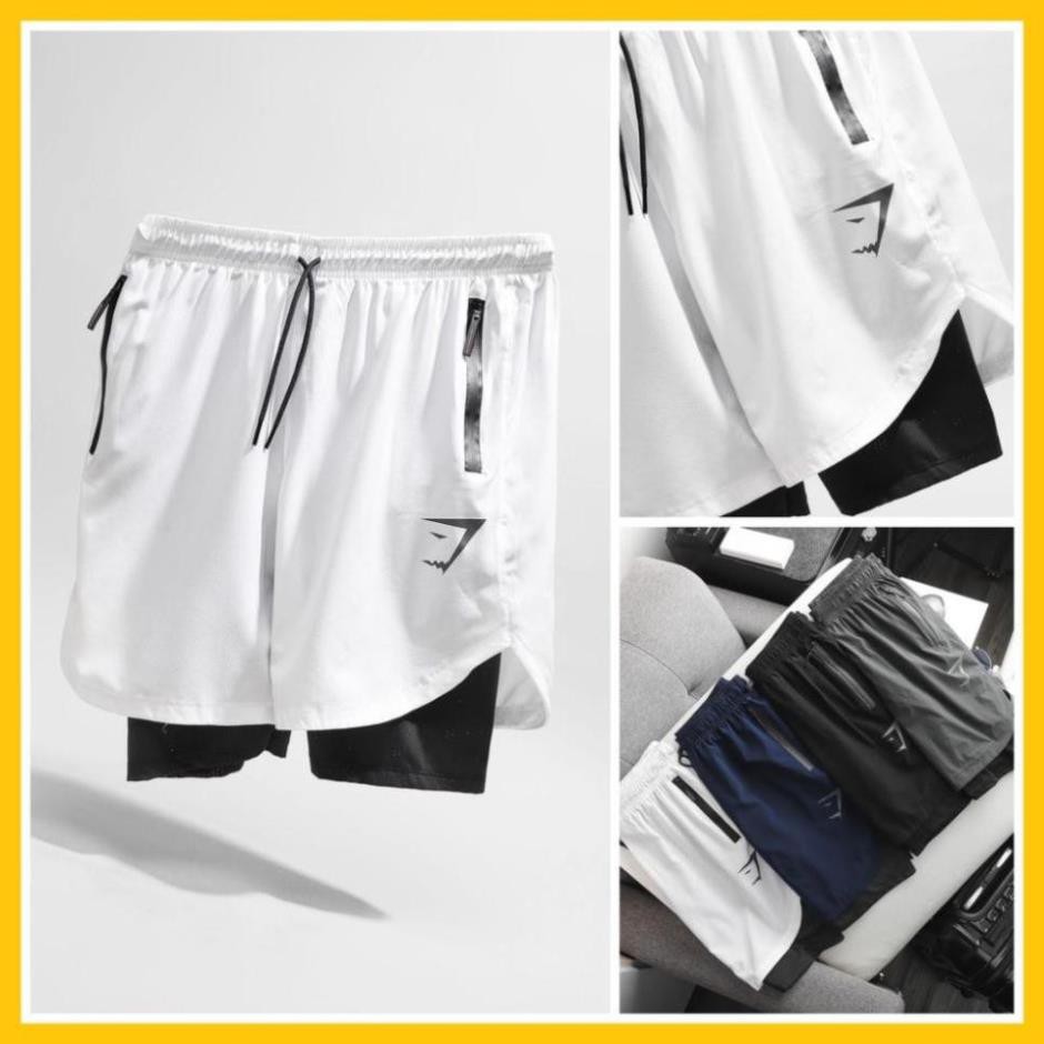 [LUX] Quần Short Thể Thao Nam Vải Dù Hai Lớp Cho GYMMER [ĐỒ TẬP]