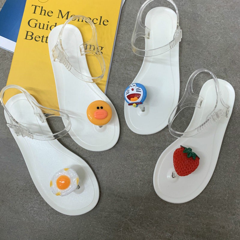 Cartoon sandals fashion sandals clip sandals girls shoes net red ins casual versatile sandals