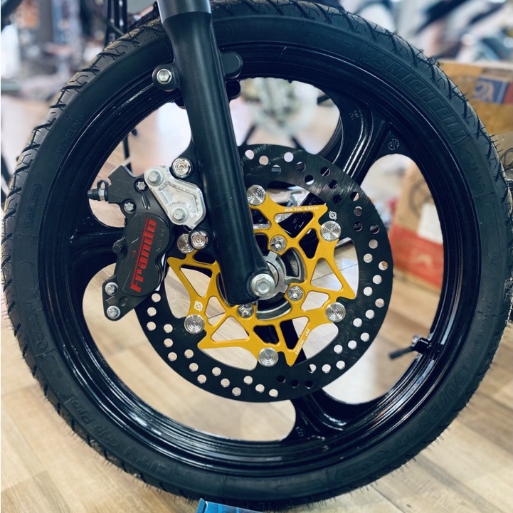 Đĩa TQ6 Lòng Nhôm 4Lỗ Khoen Nút Inox Size 267 Gắn Cho Ya - Honda