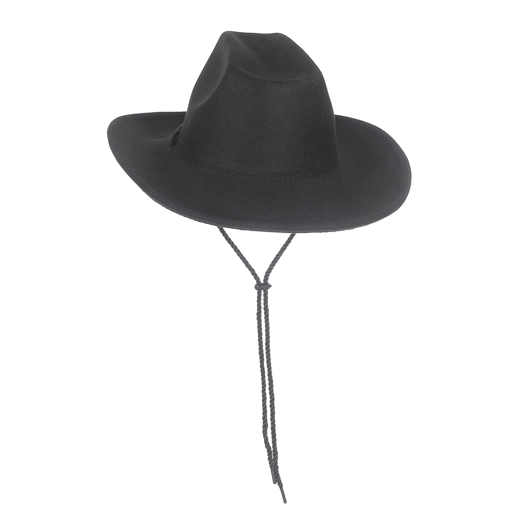 Nón Vành Rộng Màu Trơn Phong Cách Cao Bồi Phương Tây Cổ Điển Thời Trang